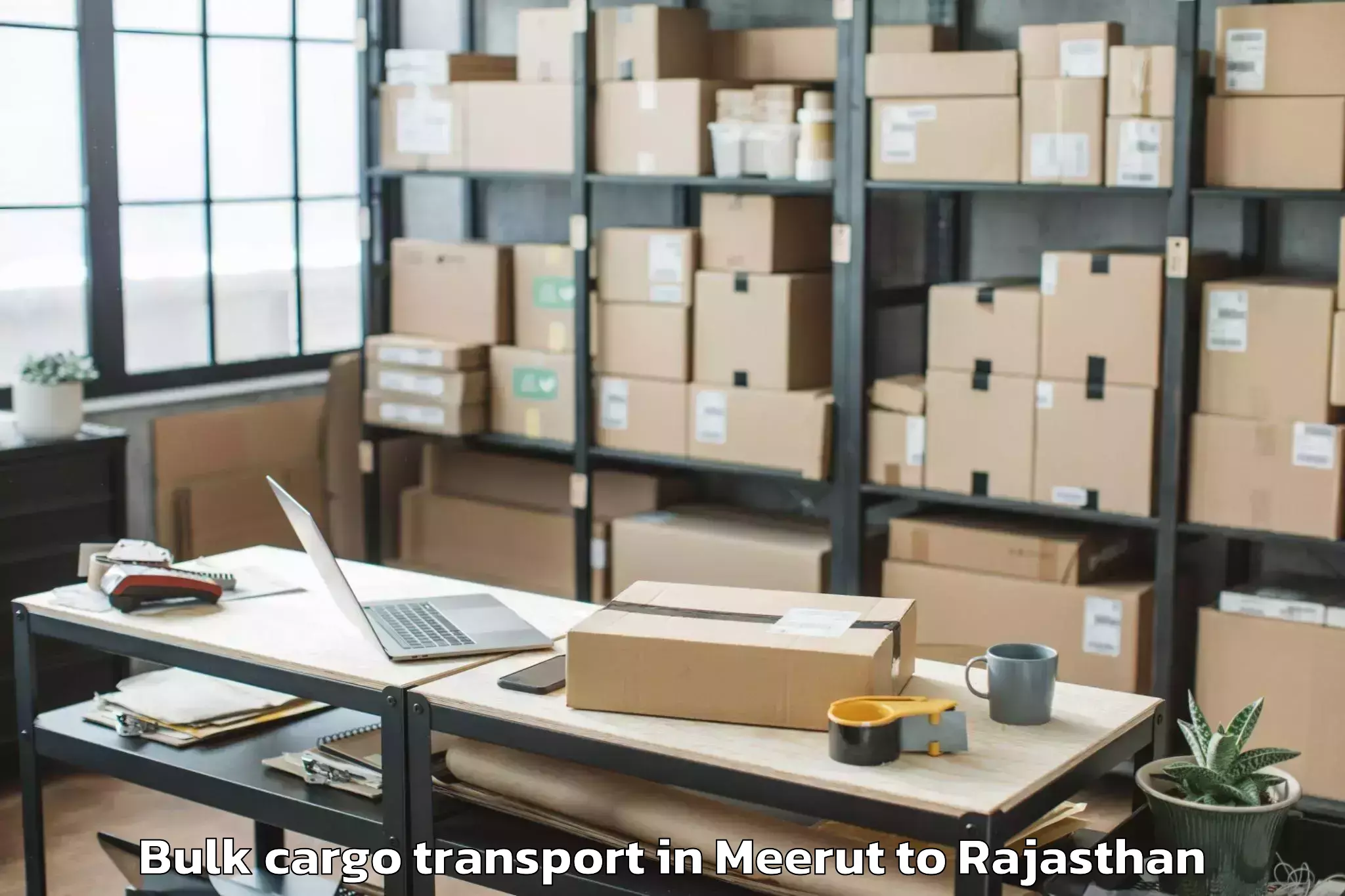 Book Meerut to Jalor Bulk Cargo Transport Online